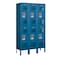 Salsbury Industries 2 Tier Vented Locker, 36"Wx66"Hx12"D, 6 Door, Blue, Unassembled 72352BL-U - alternate 1